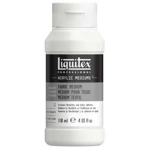 Professional Acrylic Fabric Medium, 4 oz (118 mL) Bottle
