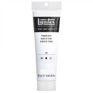Professional Heavy Body Acrylic Paint, 138 mL Tube, Titanium White