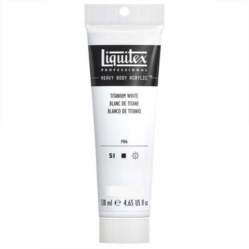Professional Heavy Body Acrylic Paint, 138 mL Tube, Titanium White