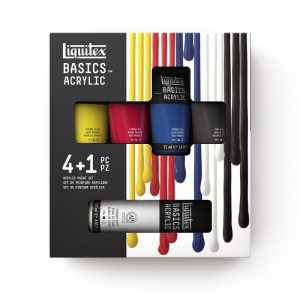 BASICS Acrylic Paint, Essentials Box, Set of 5