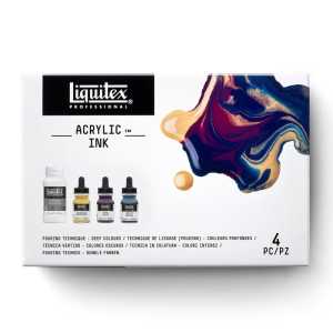 Professional Acrylic Ink, Pouring Technique, Deep Colors Set