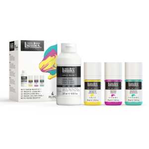 Professional Matte Pouring Medium & Soft Body Acrylic Set