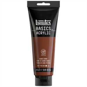 BASICS Acrylic Paint, 250 mL, Tube, Burnt Sienna