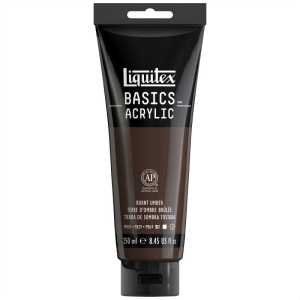 BASICS Acrylic Paint, 250 mL, Tube, Burnt Umber