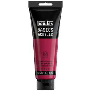 BASICS Acrylic Paint, 250 mL, Tube, Quinacridone Magenta