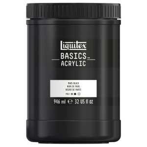 BASICS Acrylic Paint, 946 mL (32 oz) Jar, Mars Black