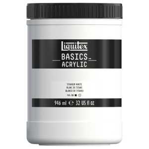 BASICS Acrylic Paint, 946 mL (32 oz) Jar, Titanium White