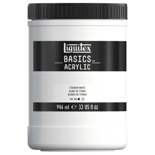 BASICS Acrylic Paint, 946 mL (32 oz) Jar, Titanium White