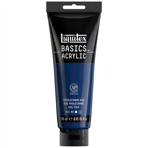 BASICS Acrylic Paint, 250 mL, Tube, Phthalocyanine Blue