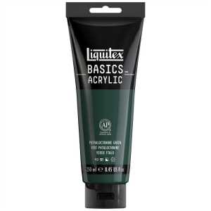 BASICS Acrylic Paint, 250 mL, Tube, Phthalocyanine Green