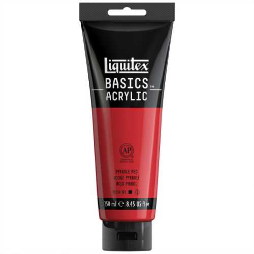 BASICS Acrylic Paint, 250 mL, Tube, Pyrrole Red