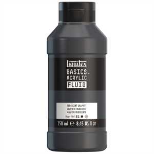 BASICS Acrylic Fluid, 250 mL, Bottle, Iridescent Graphite