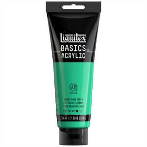 BASICS Acrylic Paint, 250 mL, Tube, Bright Aqua Green