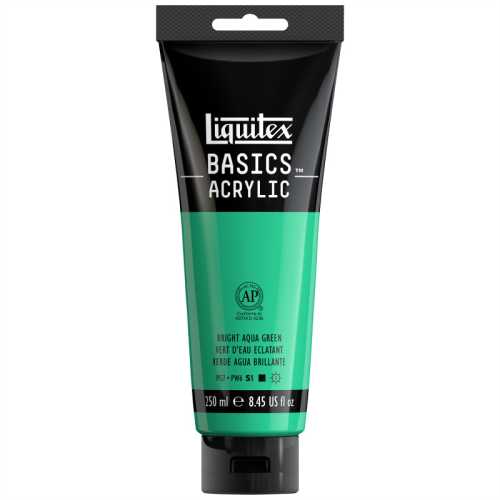 BASICS Acrylic Paint, 250 mL, Tube, Bright Aqua Green
