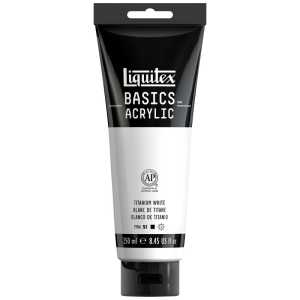 BASICS Acrylic Paint, 250 mL, Tube, Titanium White