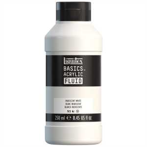 BASICS Acrylic Fluid, 250 mL, Bottle, Iridescent White