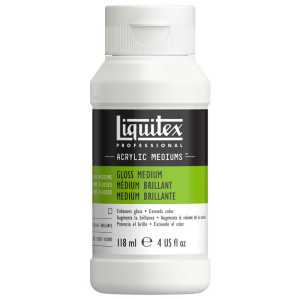 Professional Acrylic Gloss Medium, Clear, 4 oz (118 mL)