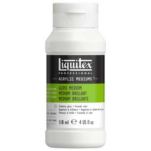 Professional Acrylic Gloss Medium, Clear, 4 oz (118 mL)