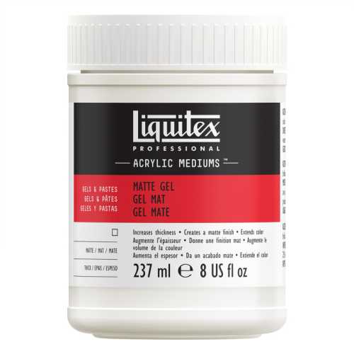 Professional Acrylic Matte Gel Medium, Clear, 8 oz (237 mL)