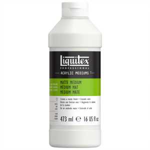 Professional Acrylic Matte Medium, Clear, 16 oz (473 mL)