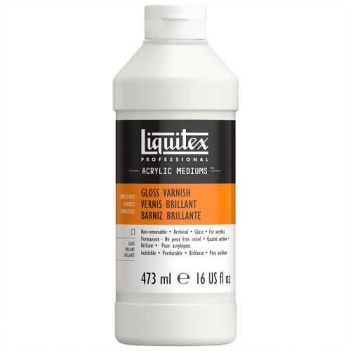 Professional Acrylic Gloss Varnish, Clear, 16 oz (473 mL)
