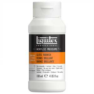 Professional Acrylic Gloss Varnish, Clear, 4 oz (118 mL)