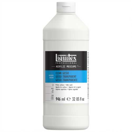 Professional Acrylic Gesso, Clear, 32 oz (946 mL)