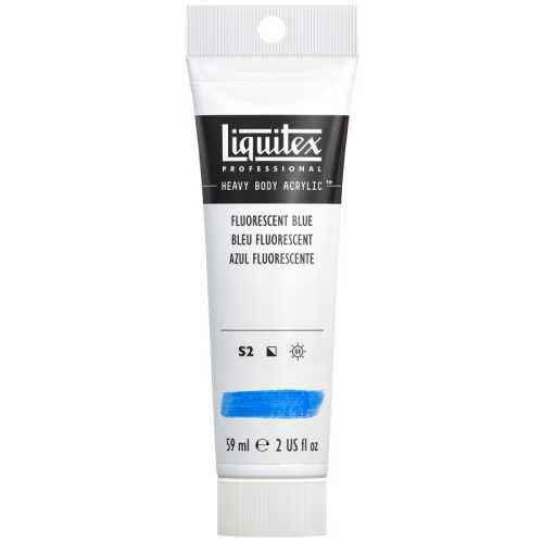 Professional Heavy Body Acrylic Paint, 59 mL Tube, Fluorescent Blue
