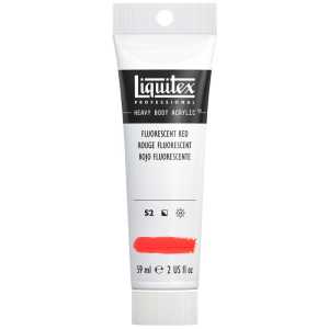Professional Heavy Body Acrylic Paint, 59 mL Tube, Fluorescent Red
