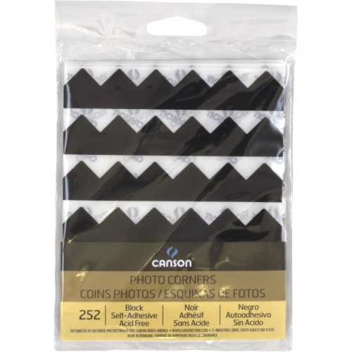 Self Adhesive Photo Corners, Black, 252 Pieces
