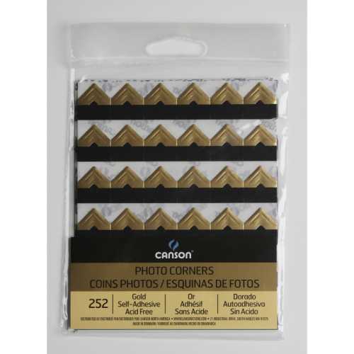 Self Adhesive Photo Corners, Gold, 252 Pieces