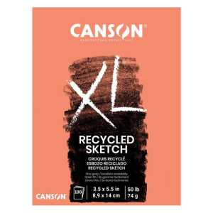 XL Series Sketch Pad, Recycled, Foldover Binding, 100 Sheet, 3.5x5.5 inch, 1 Count