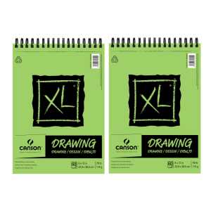 XL Series Drawing Pad, Top Wire Binding, 60 Sheet, 9x12 inch, Pack of 2