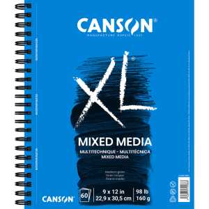 XL Series Mixed Media Pad, Side Wire Binding, 60 Sheet, 9x12 inch, 1 Count
