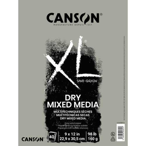 XL Series Mixed Media Pad, Toned Gray, Foldover Binding, 10 Sheet, 9x12 inch, 1 Count