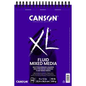 XL Series Mixed Media Pad, Top Wire Binding, 30 Sheet, 9x12 inch, 1 Count