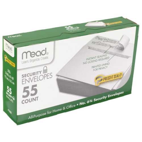 Press-It Seal-It&reg; Security Envelopes, #6.75, 55 count