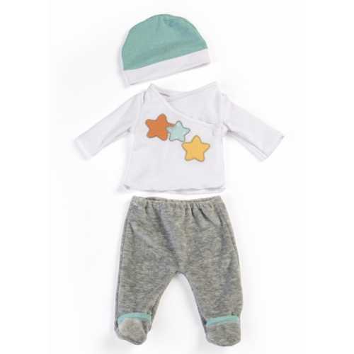 Gender Neutral Doll 2-Piece Pajama Set in Gray for 15