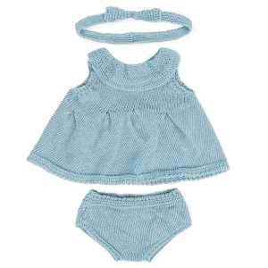 Clothes for 15" Dolls, Knitted Outfit Dress & Headband