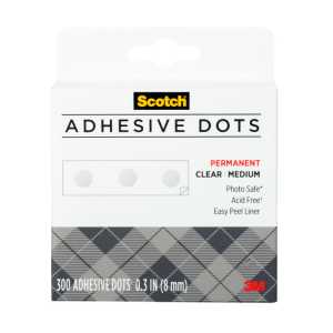 Permanent Adhesive Dots, 8mm Medium, Pack of 300