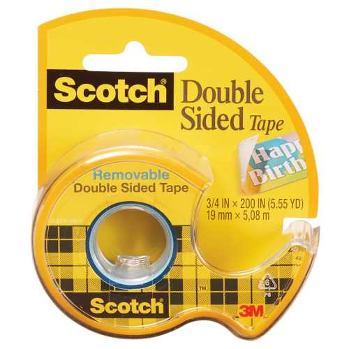 Removable Double Sided Tape, 3/4