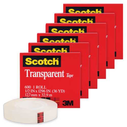 Transparent Tape Roll, 1/2