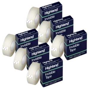 Invisible Tape, 3/4" x 1296", 6 Rolls