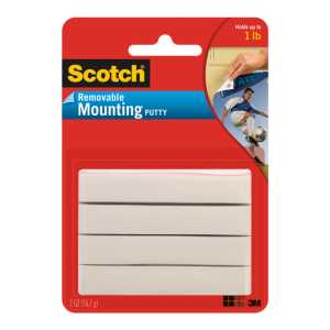 Mounting Putty, Removable 2 oz., White