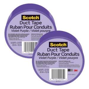 Duct Tape for Artists, 1.88 in x 20 yd (48 mm x 18.2 m), Purple, Pack of 2