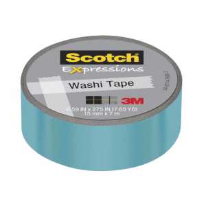 Expressions Washi Tape, .59" x 275", Iridescent Blue