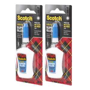 Super Glue Liquid, Bottle, .18 oz, Pack of 2