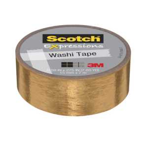 Expressions Washi Tape, .59" x 275", Gold Foil
