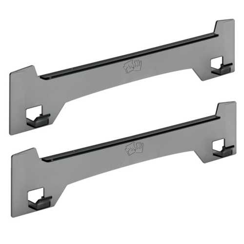 Wall Easel, 15 in x 3.25 in, Smoke Gray, Pack of 2