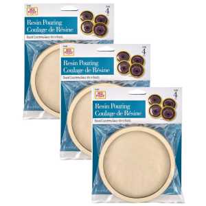 Resin Pouring Surface, Coasters, 4 Per Set, 3 Sets